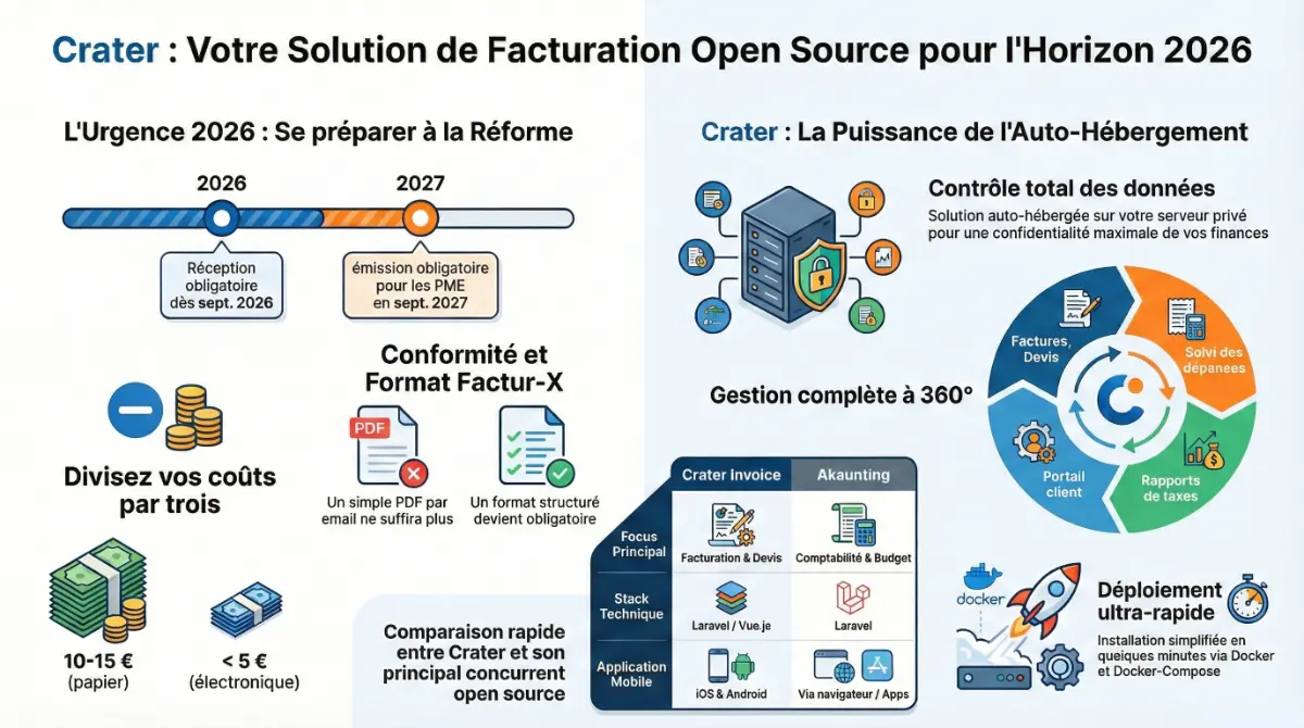 crater logiciel de facturation open source comparaison