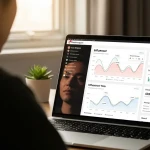 Interface d'un outil d'analyse de profil influenceur montrant des métriques d'engagement et de crédibilité d'audience