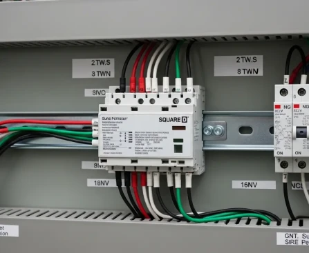 Parafoudre installé sur un tableau électrique pour protéger la maison contre la foudre