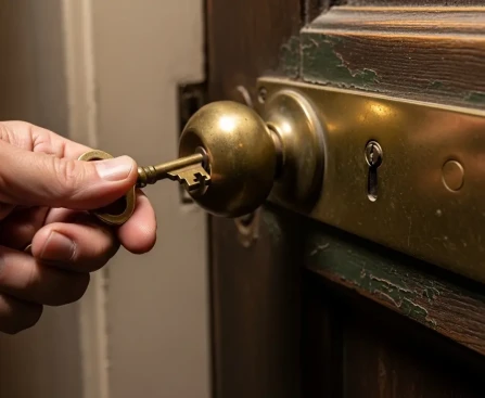 Locataire fermant porte face à propriétaire illustrant droit de refus d'accès au logement